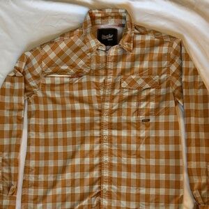 Howler Brothers H Bar B Tech Western Shirt Mens Small Plaid Lightweight